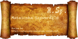 Mateicska Szeveréd névjegykártya